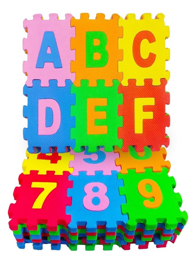 JD PRO 36 Pieces Alphabet & Number Floor Mats for Kids, Puzzle EVA Foam Mat Interlocking Learning Alphabet and Number Mat for Kids for Children Above 2 Years - (Multi-Color) - Image 1